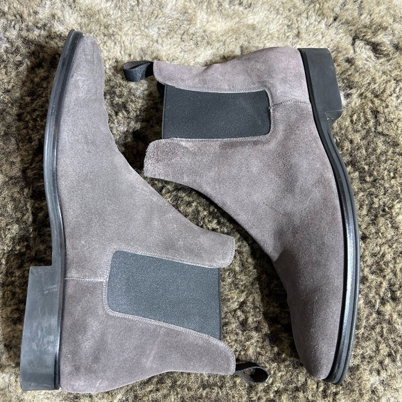 Gray Suede Men's Chelsea Boots - Monte Russo Made in Italy sz 10.5 M - Picture 4 of 14